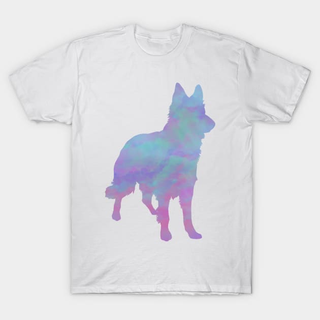 Rainbow Pastel German Shepherd T-Shirt by TrapperWeasel